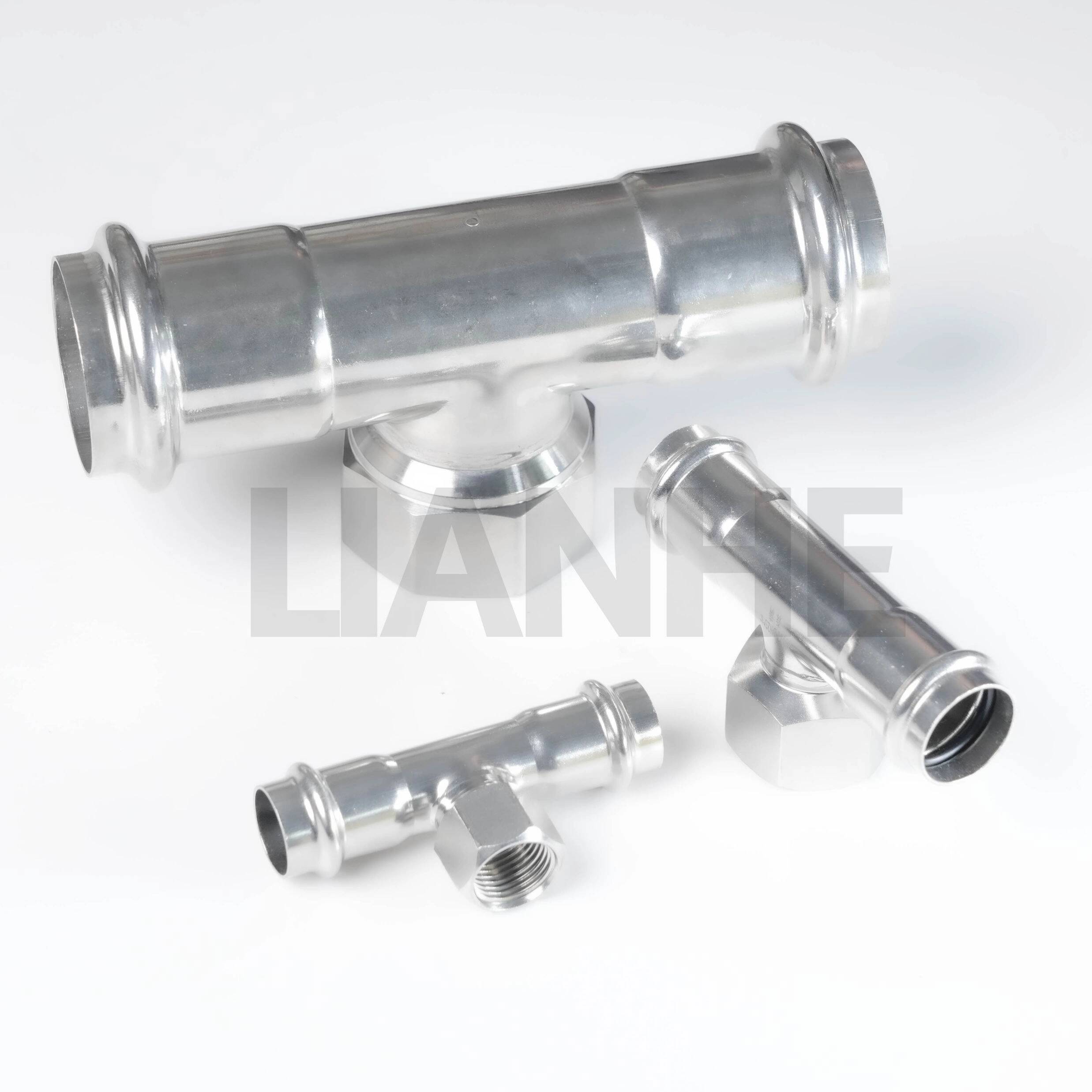 A linha fêmea de aço inoxidável SS pressiona o tipo conector do T S